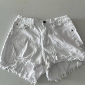 White denim shorts